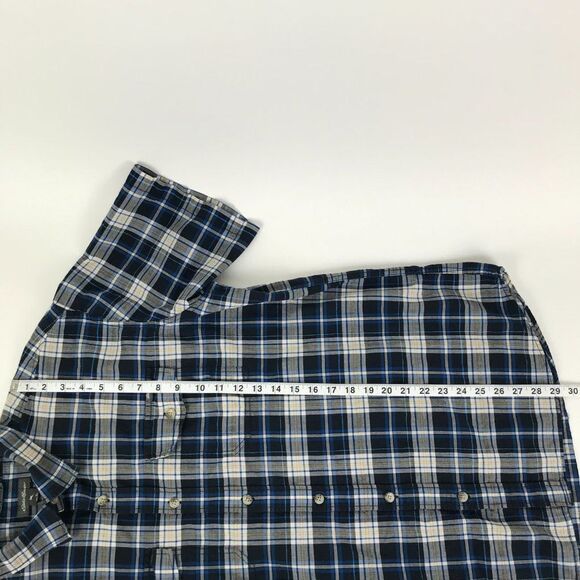 Eddie Bauer Button Up Shirt Men's XL Plaid Short Sleeve 100% Cotton Classic Fit - Picture 6 of 9